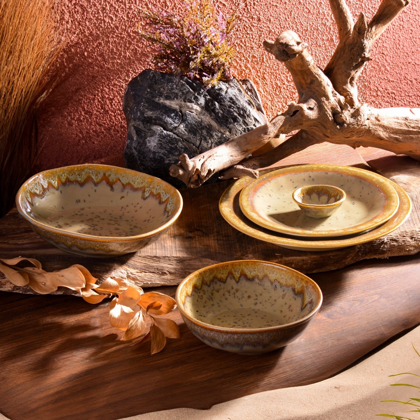 Bowl 1.1L 24cm- Organic cream