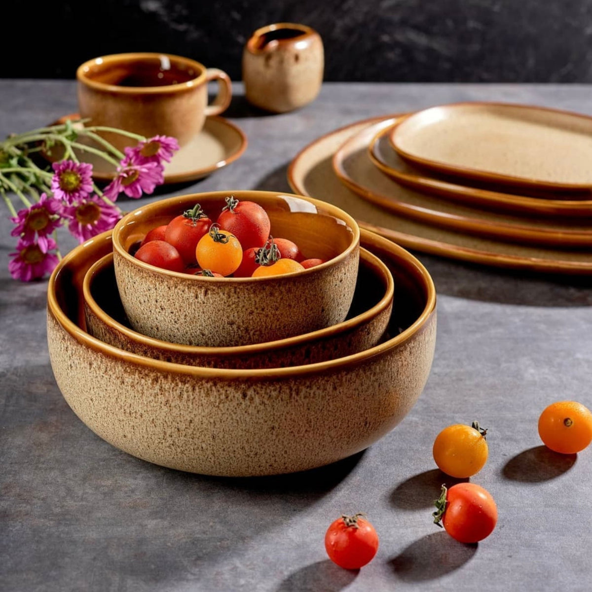 Bowl 900ml 17×15×7cm- Taba
