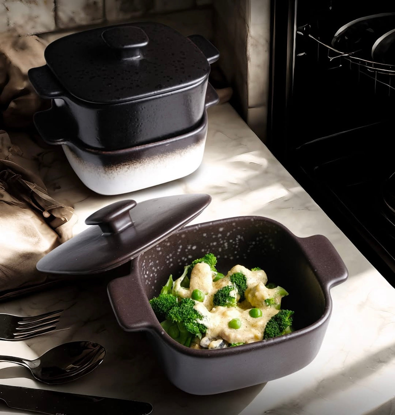 Ceramic Ramekin 7.9 cm – Brown Splatter Model