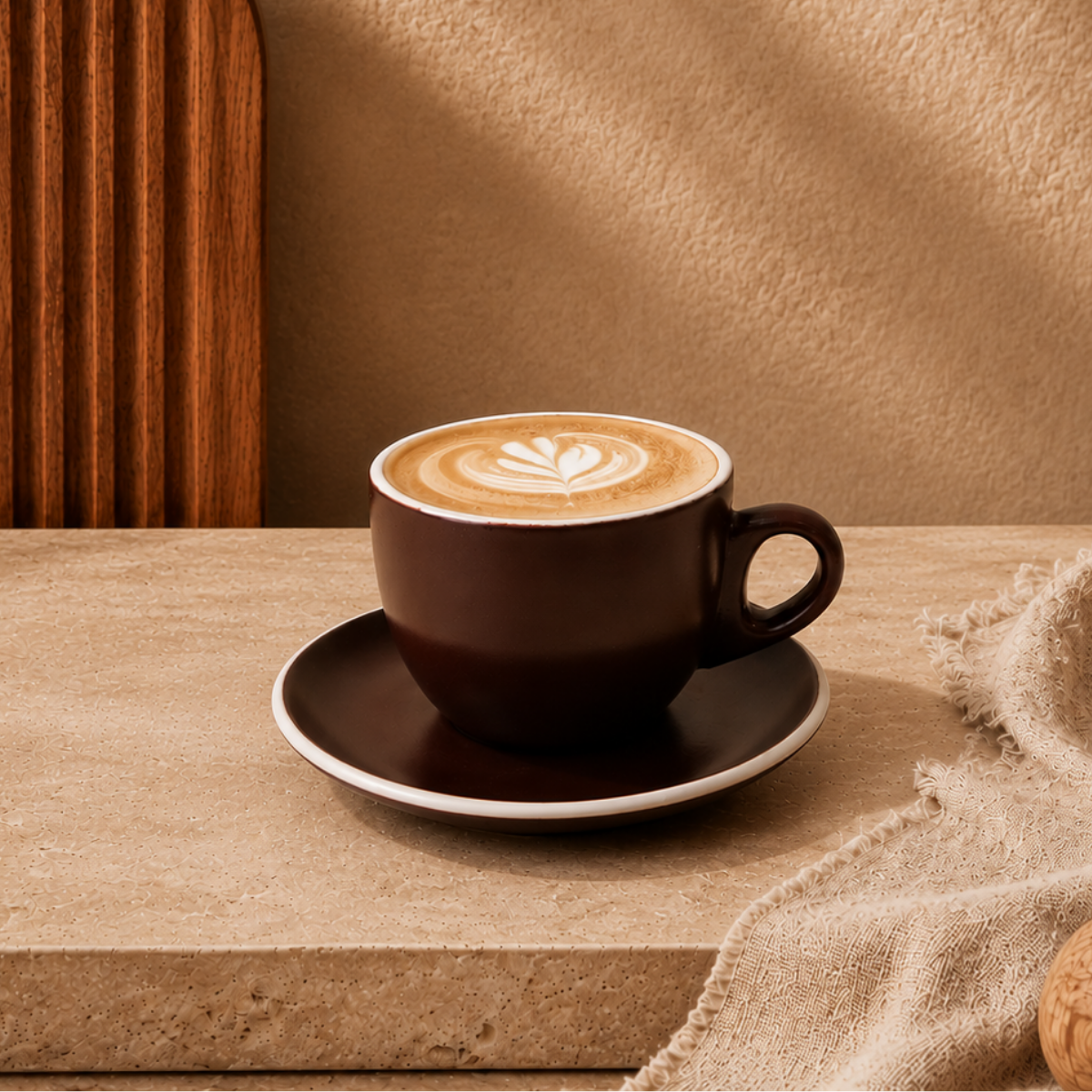 כוס קפוצ׳ינו 189מ״ל- חום