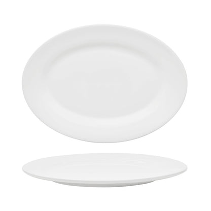 Oval plate with rim 30.5cm