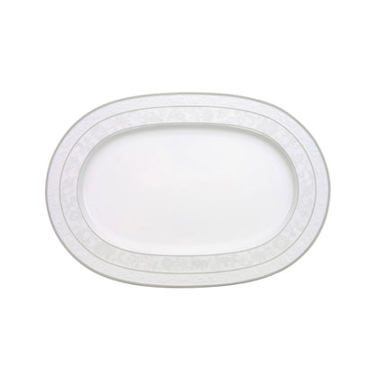 צלחת אובלית 35 ס״מ עם שוליים Gray Pearl