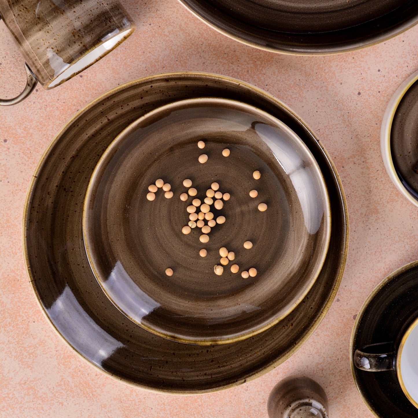 Coupe plate 20,24,26.4&31cm -Woodland Brown